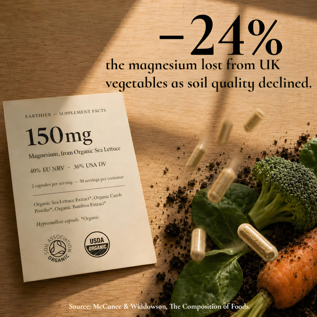 Earthier Organic Magnesium Whole Food - 60 Vegetarian Capsules - image 4