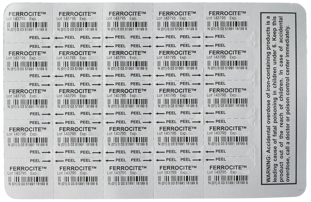Breckenridge Ferrocite Iron Supplement 324mg - 100 Tablets - image 2