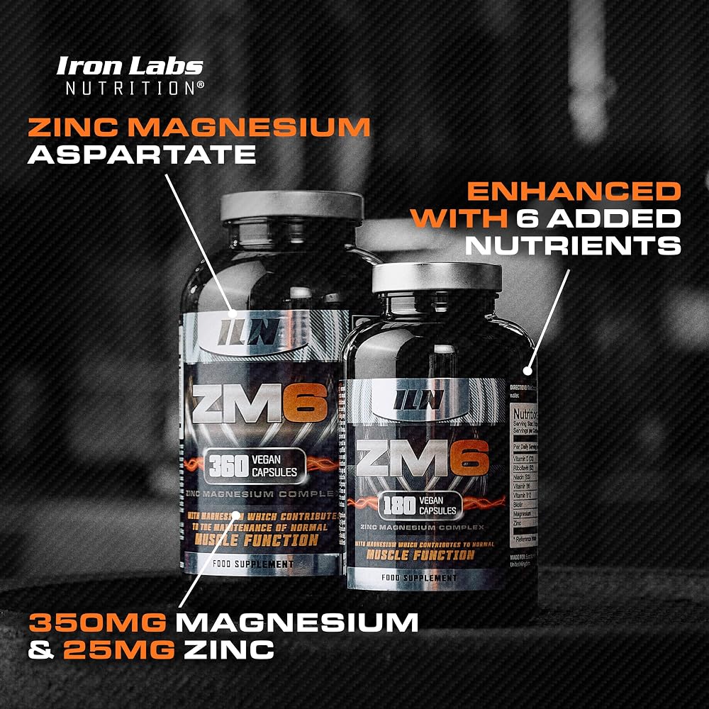 Iron Labs Nutrition ZM6 High Strength Zinc Magnesium - 180 Capsules - image 3