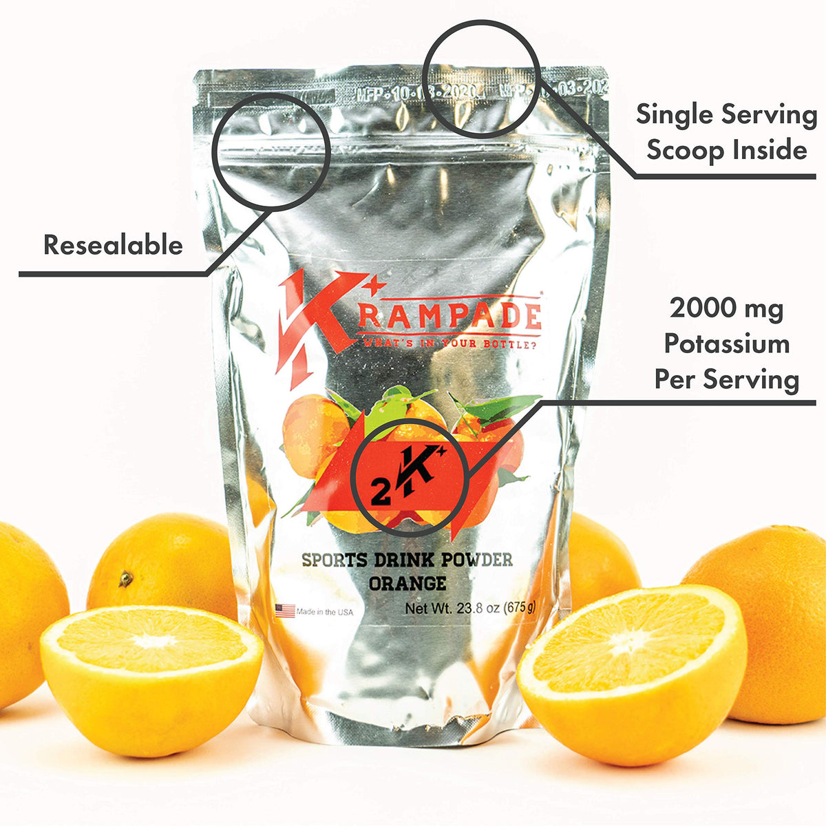 Krampade High Potassium Electrolytes Powder Orange - 19 Servings - image 8