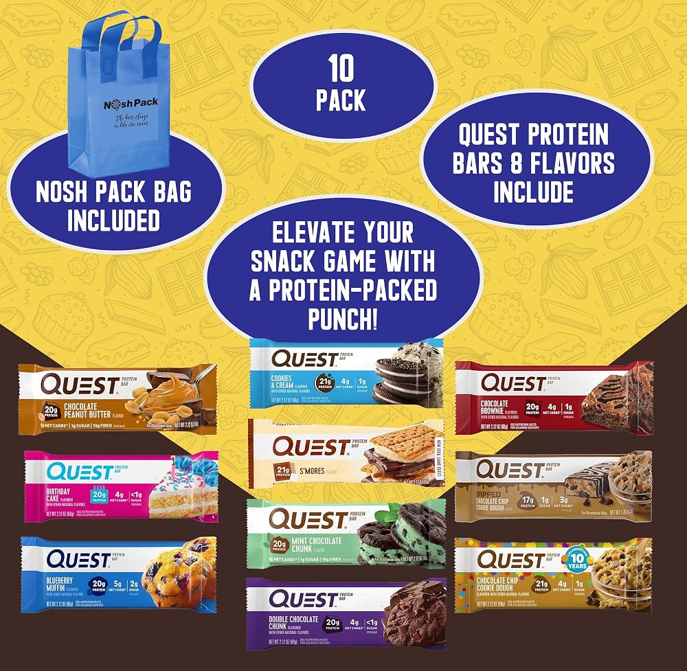 NOSH PACK Quest Protein Bars Variety Pack - 10 Bars - image 4
