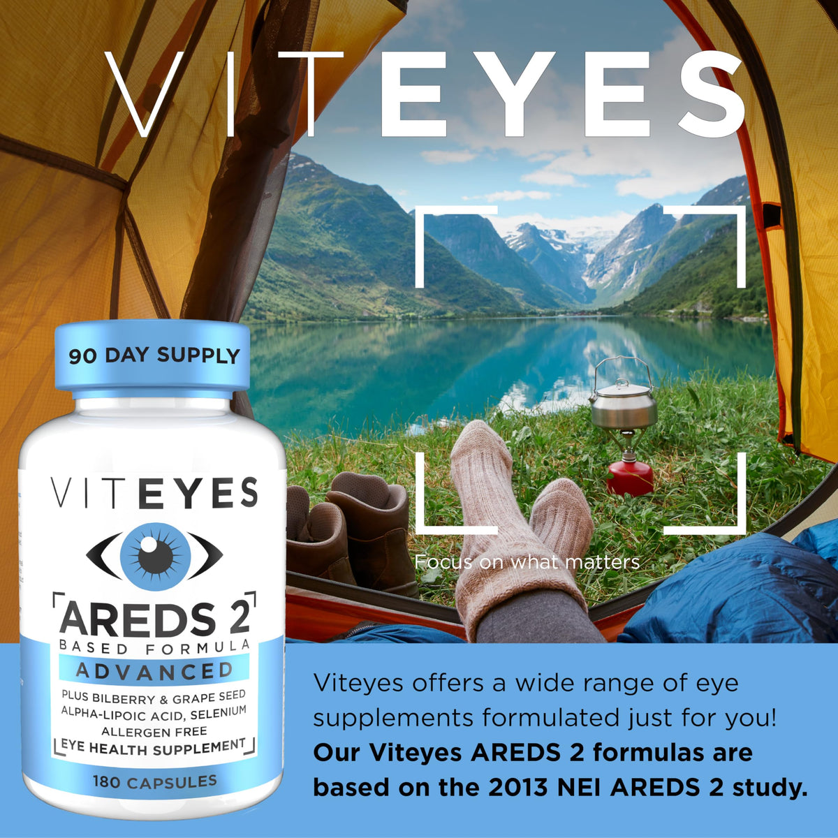 Viteyes AREDS 2 Advanced Eye Vitamins Macular Support - 180 Capsules - image 2