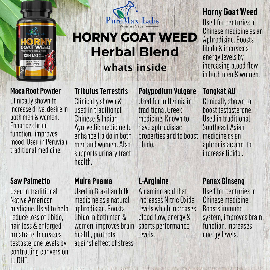 YUMMYVITE Horny Goat Weed Extra Strength Blend
