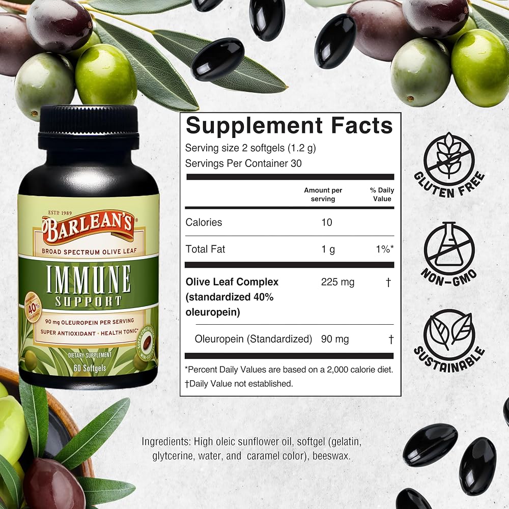 Barlean's FG-Olive Leaf Softgels - image 7