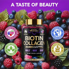 NUTRAHARMONY Biotin Gummies with Collagen - Hair Growth Support Skin