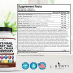 Liberty Lifestyle Lions Mane Mushroom Supplement with Turkey Tail