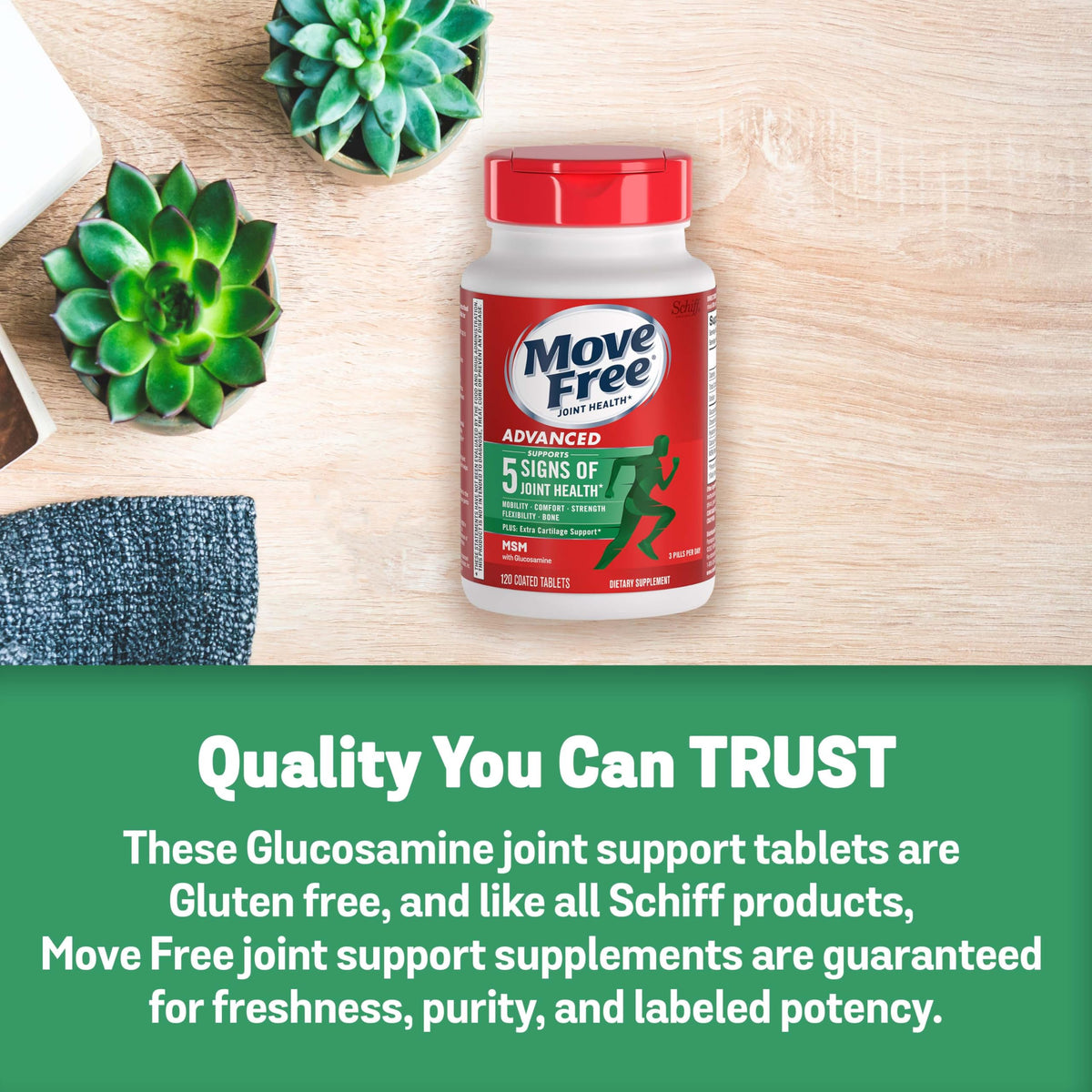 Move Free Advanced Joint Support Glucosamine Chondroitin MSM - 360 Tablets - image 5