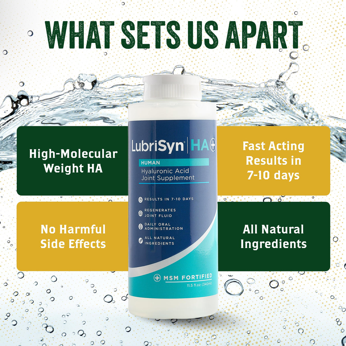 Lubrisyn HA Plus MSM Liquid Joint Supplement - 3 Pack - image 4