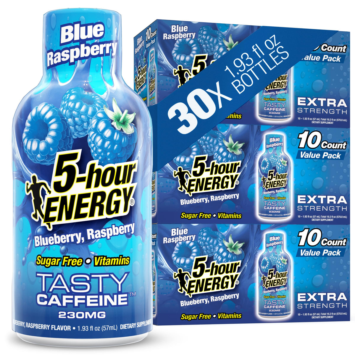5-hour ENERGY Blue Raspberry Extra Strength Energy Shot - 30 Count