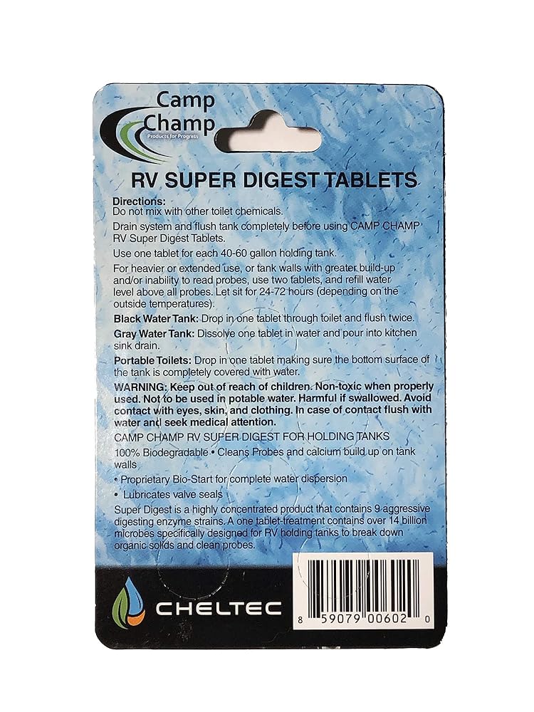 Camp Champ Super Digest for RV Holding Tanks - 6 Tablets - image 2