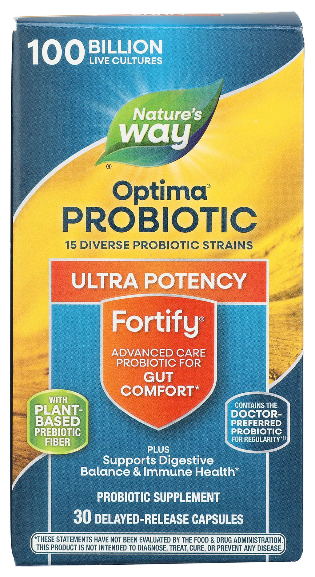 Nature's Way Fortify Optima Daily Probiotic 100 Billion - 30 Capsules