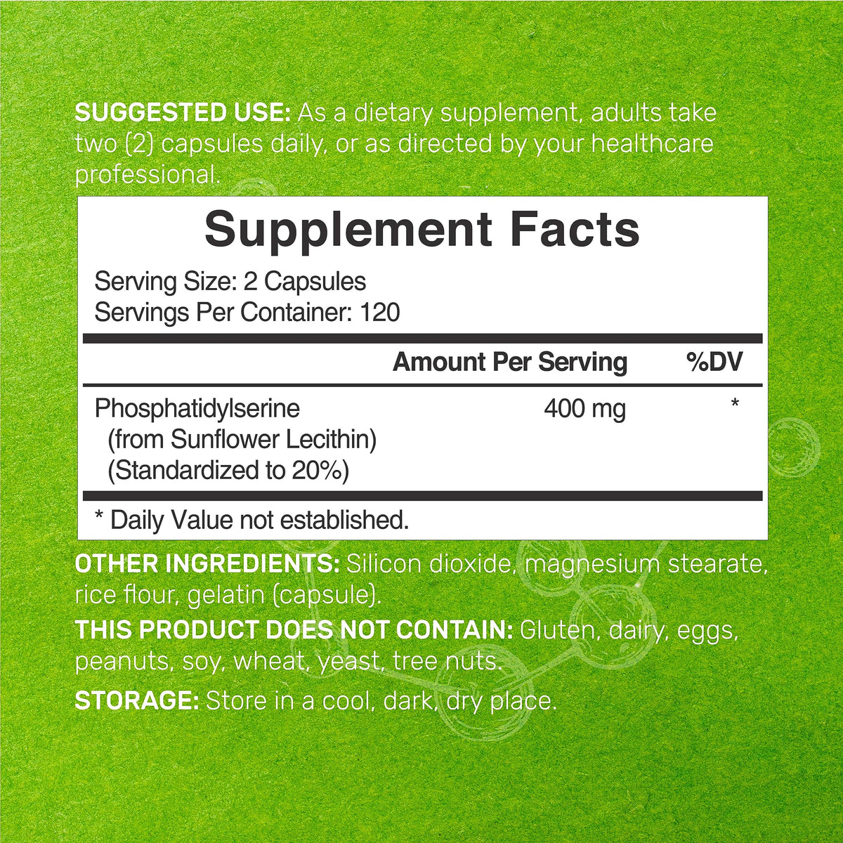 Deal Supplement Phosphatidylserine 400mg - 240 Capsules - image 2