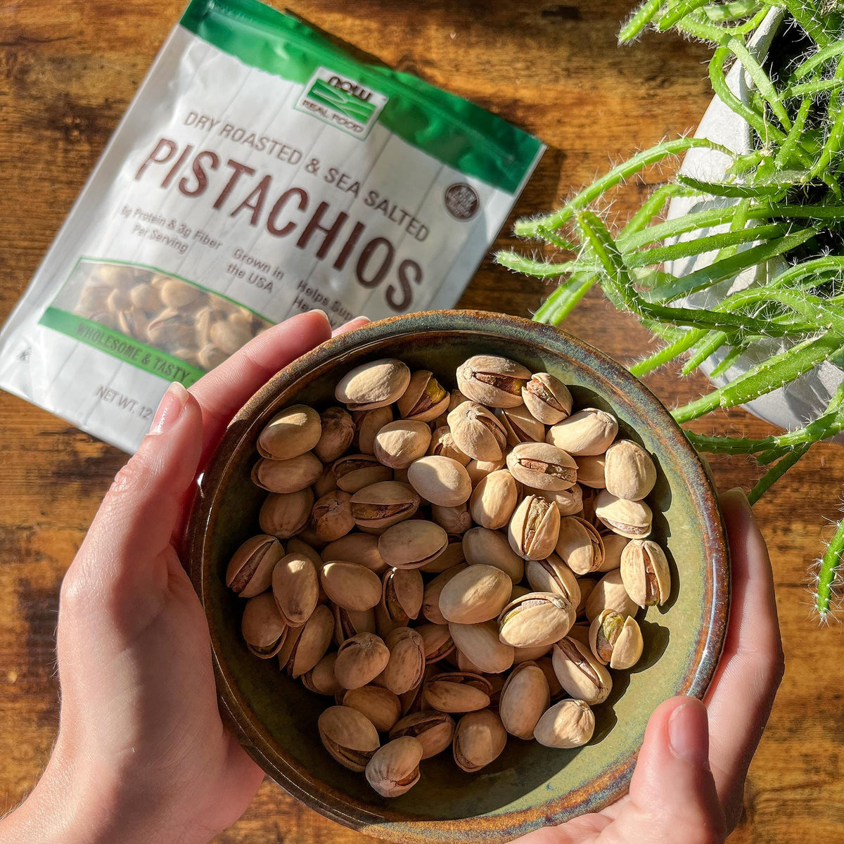 NOW Real Food Pistachios Roasted with Sea Salt - 12 Ounce - image 3