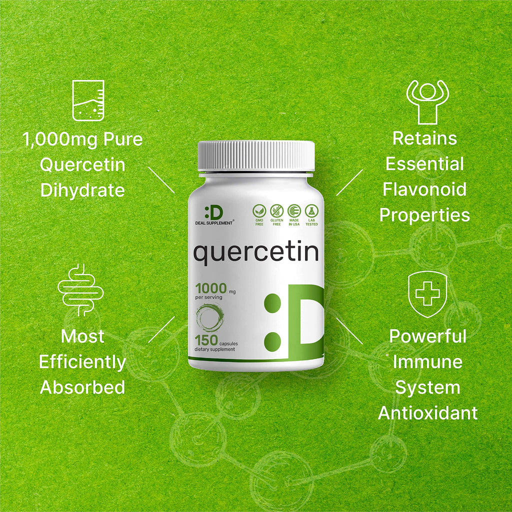 DEAL SUPPLEMENT Quercetin 1000mg Flavonoids - 300 Capsules - image 4