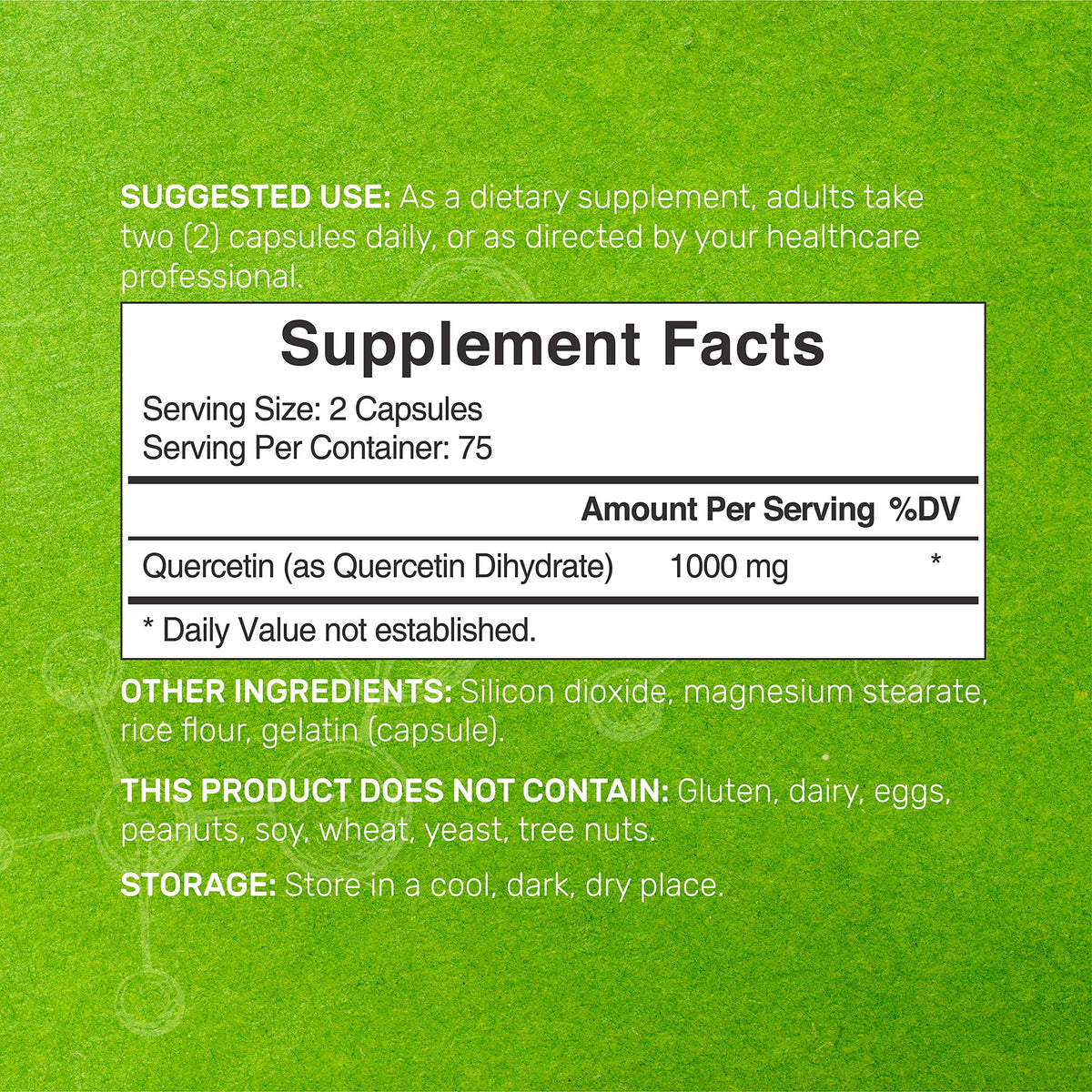 DEAL SUPPLEMENT Quercetin 1000mg Flavonoids - 300 Capsules - image 2