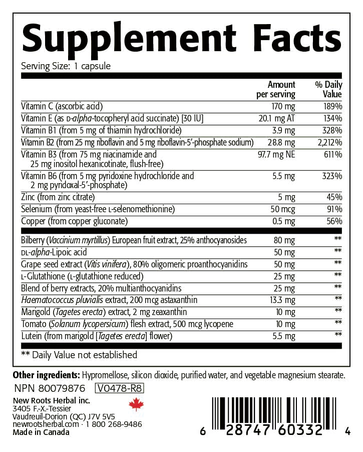 NEW ROOTS HERBAL Forsight Eye Support - 60 Vegetarian Capsules - image 3