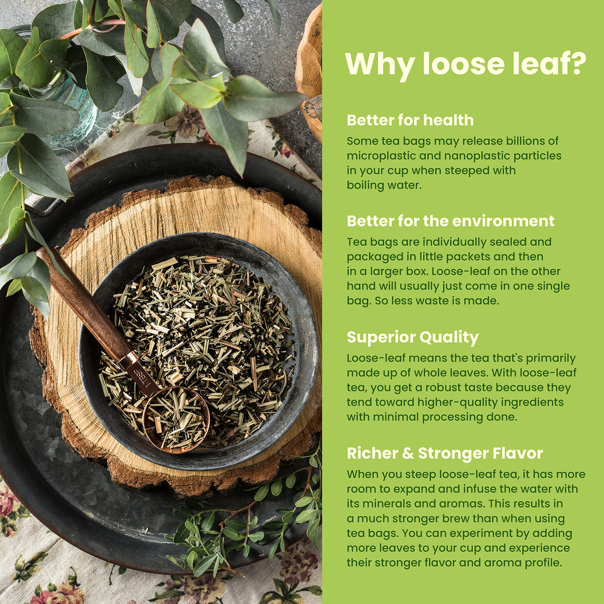 Gardenika Organic Green Loose Leaf Tea with Tulsi, Cloves & Cinnamon - 4 oz - image 4