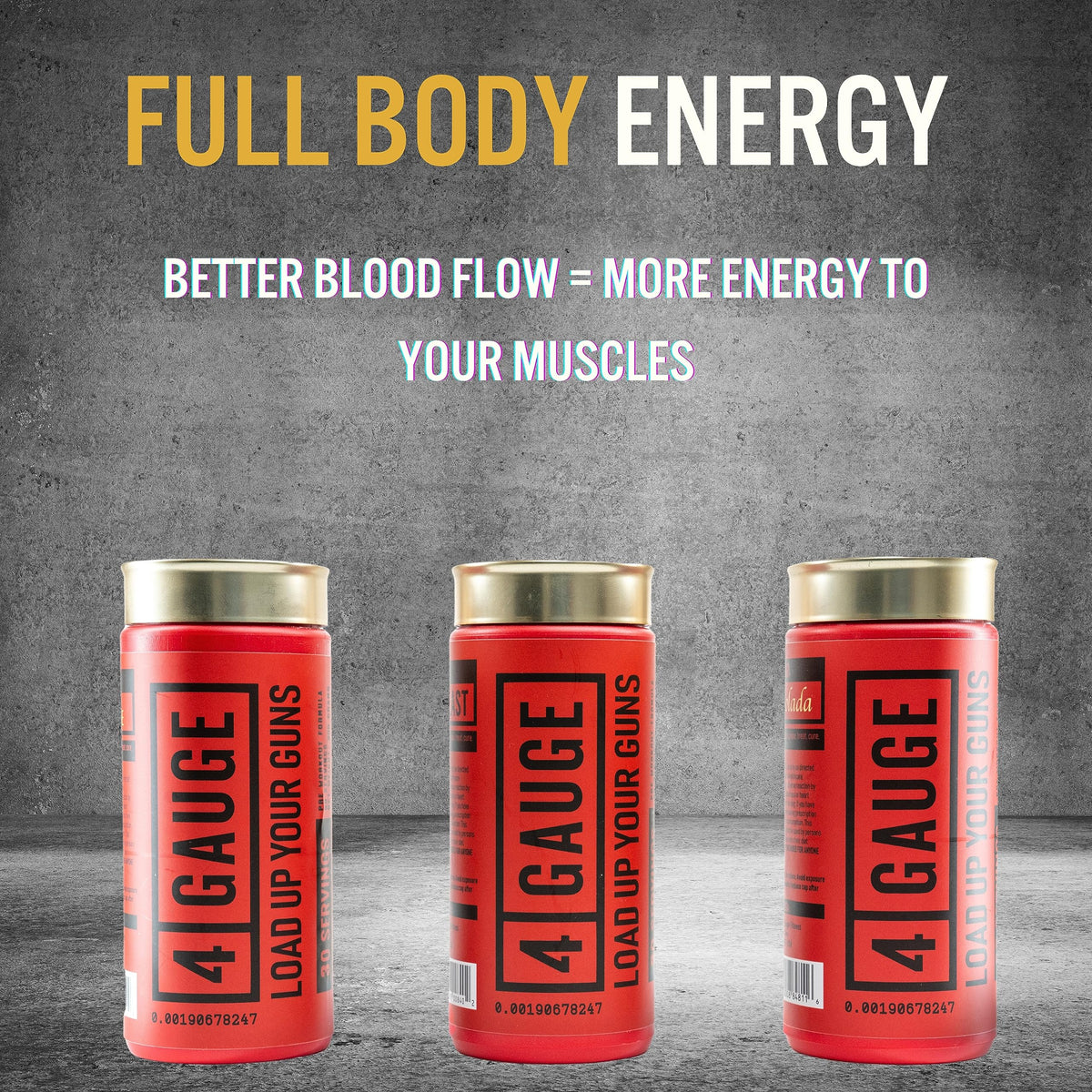 4 Gauge Natural Preworkout Powder Nitric Oxide Booster - 30 Servings - image 6