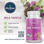 Via Natura Organics Milk Thistle 1000mg - 60 Capsules - image 3