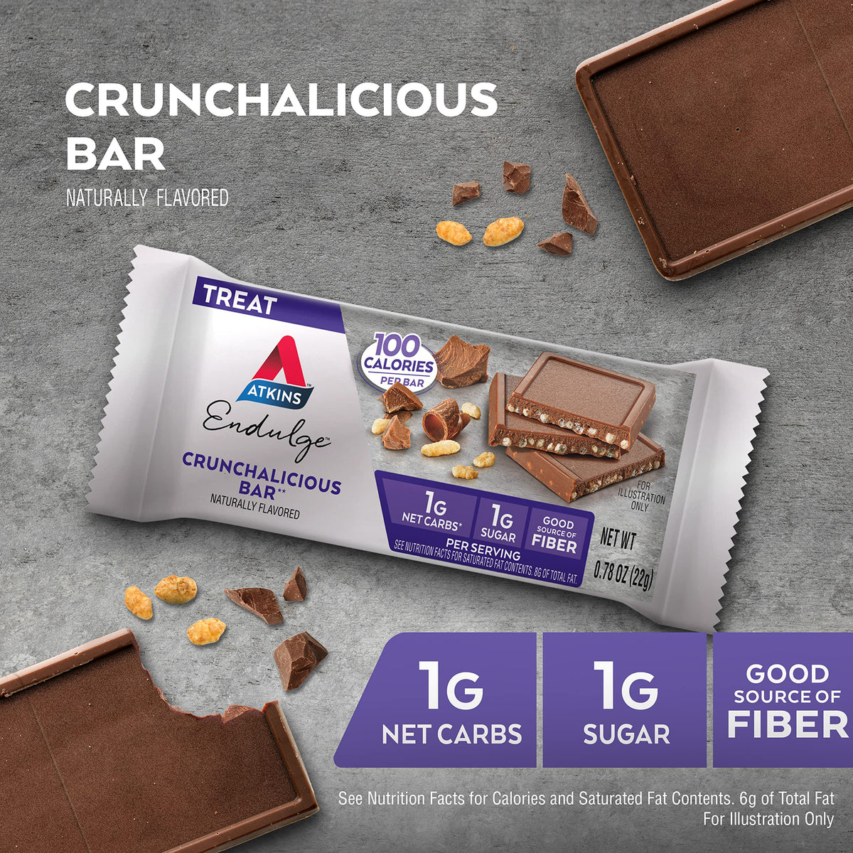 Atkins Endulge Crunchalicious Chocolate Bar - image 2