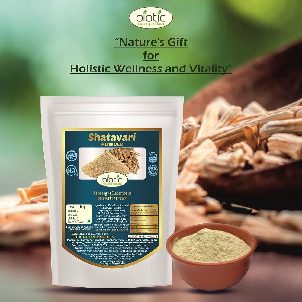Biotic Safed Musli, Ashwagandha & Shatavari Powder - 300g - image 4